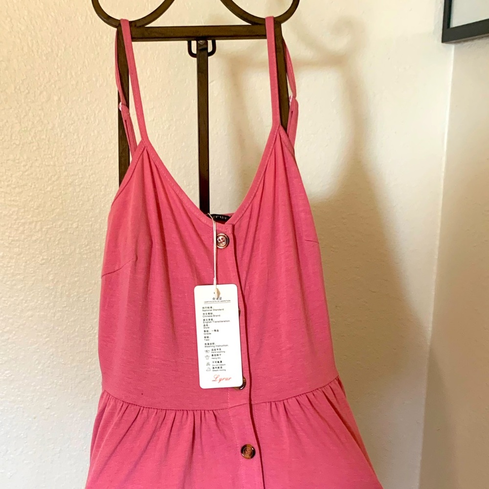Summer Dress Peach Lyrur Medium